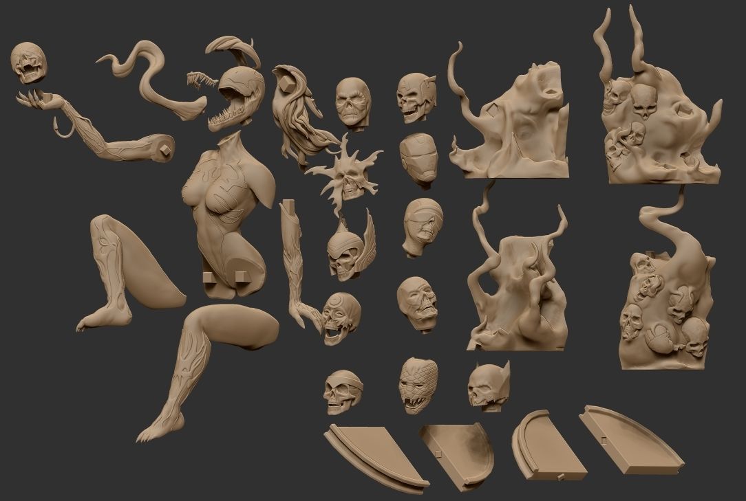 Mary Jane Venom STL 3D print model_1