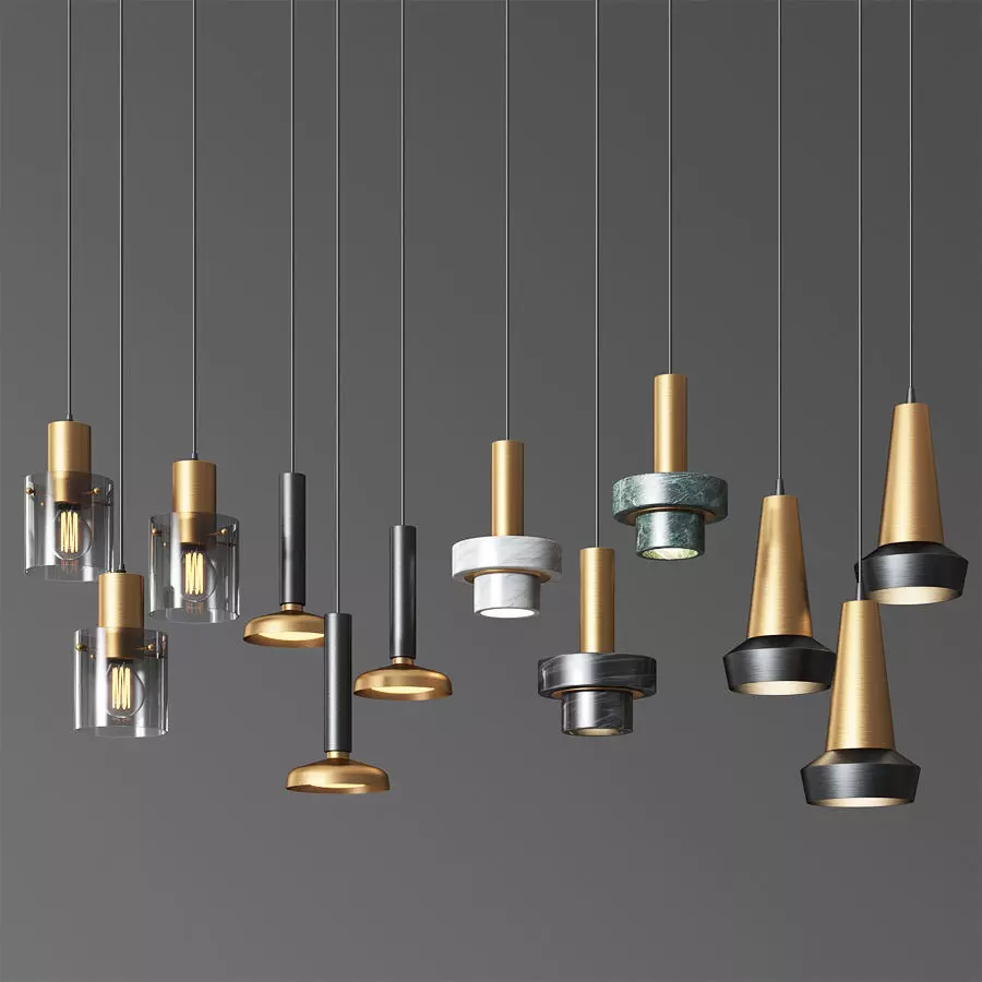 Ceiling Light Collection 3D model_0