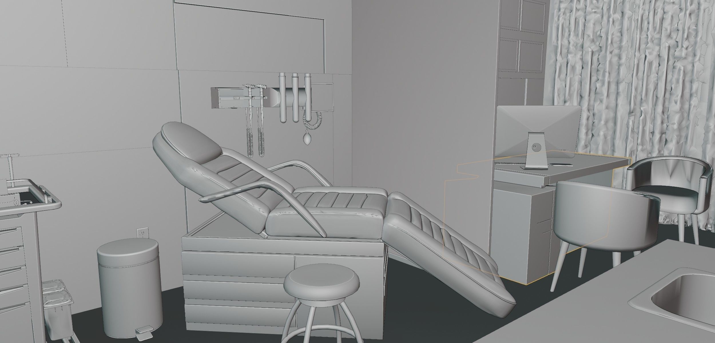 MEDICAL SPACES-DOCTOR OFFICE-GENERAL CLINIC 3D model_9