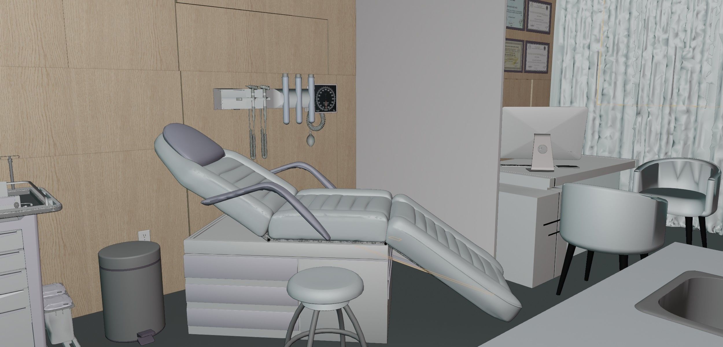 MEDICAL SPACES-DOCTOR OFFICE-GENERAL CLINIC 3D model_7