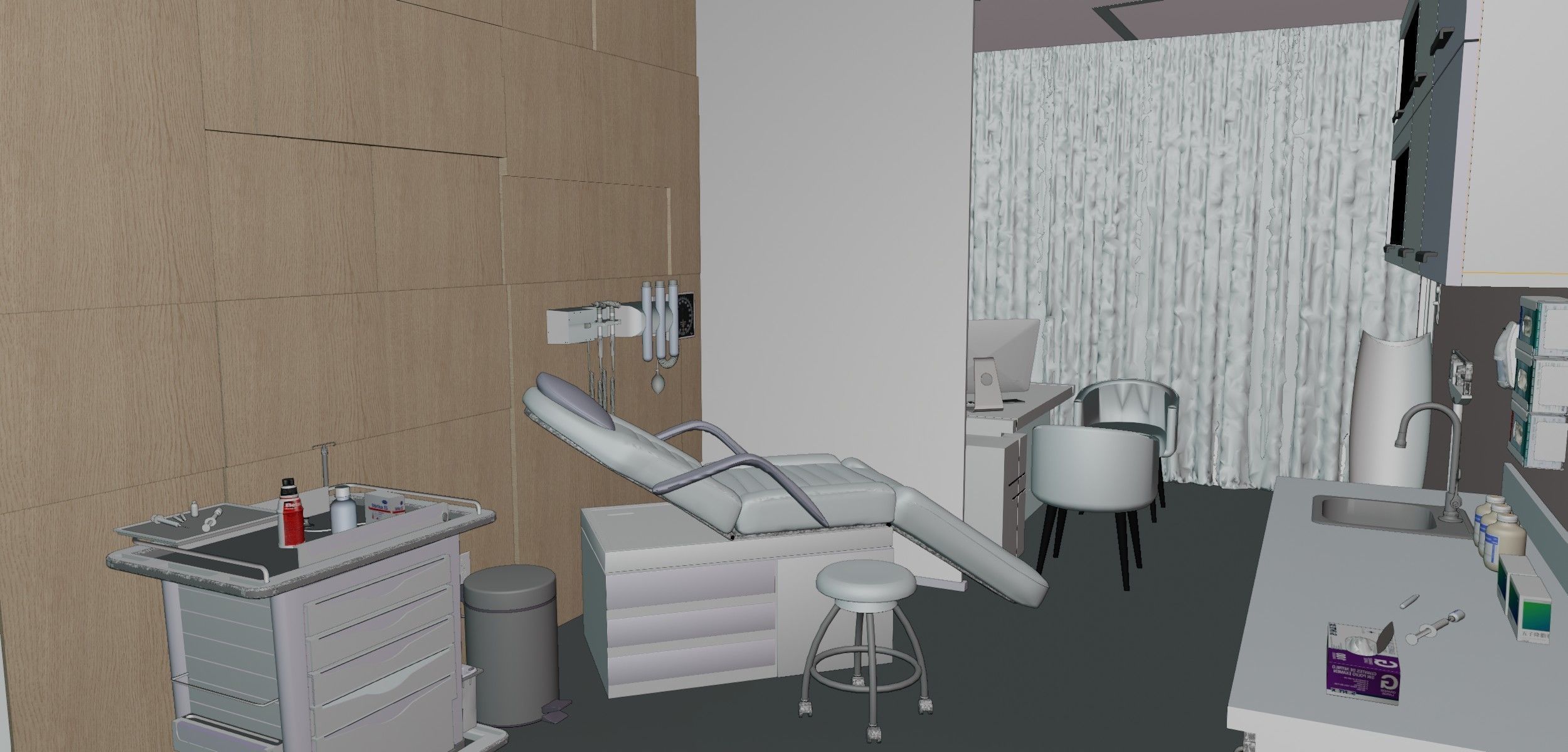 MEDICAL SPACES-DOCTOR OFFICE-GENERAL CLINIC 3D model_6