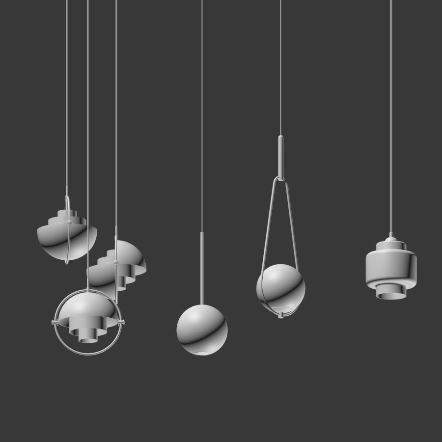 Ceiling Light Collection 3D model_3