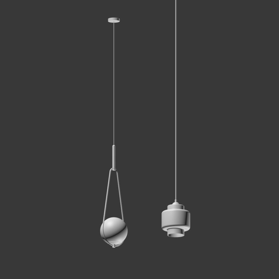 Ceiling Light Collection 3D model_1