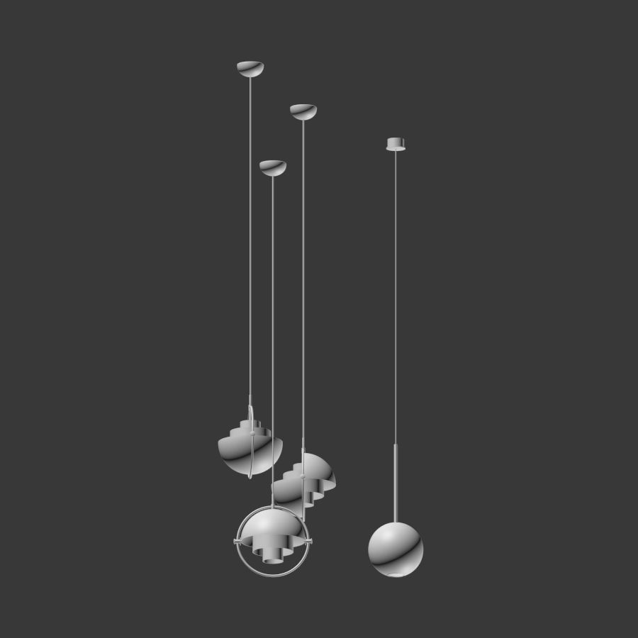 Ceiling Light Collection 3D model_2