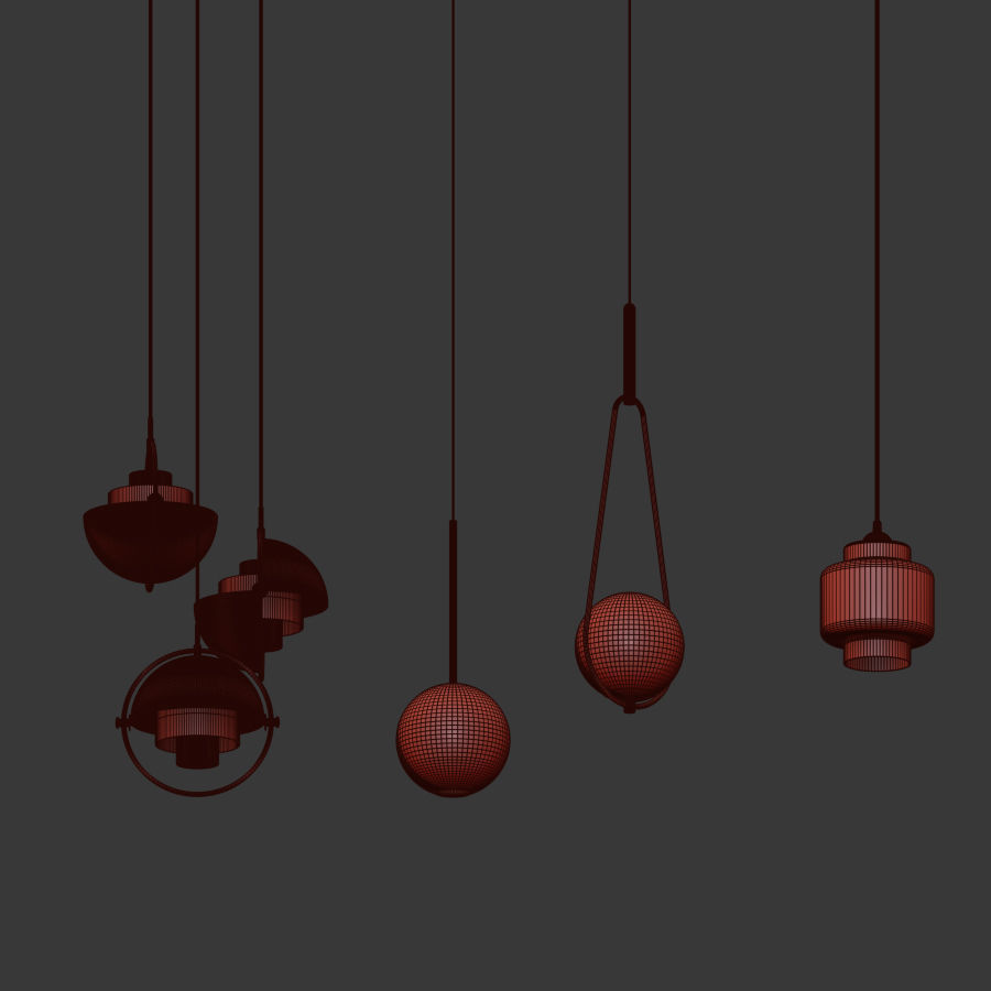 Ceiling Light Collection 3D model_4