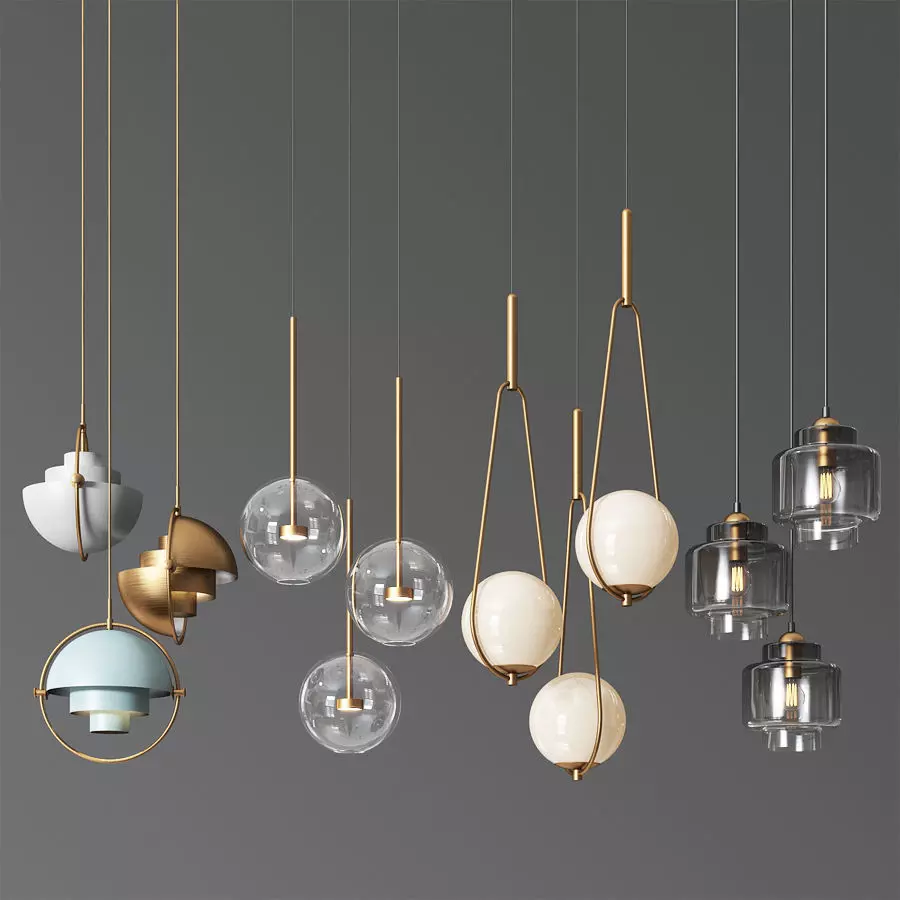 Ceiling Light Collection 3D model_0