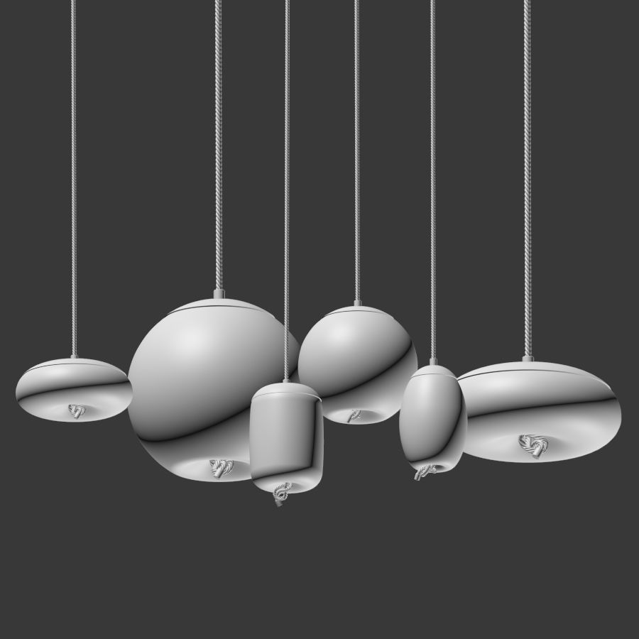 Brokis Knot Small Glass Pendant 3D model_2