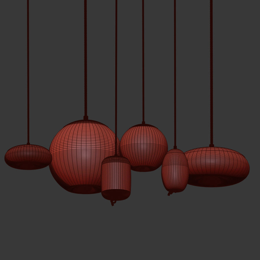 Brokis Knot Small Glass Pendant 3D model_4