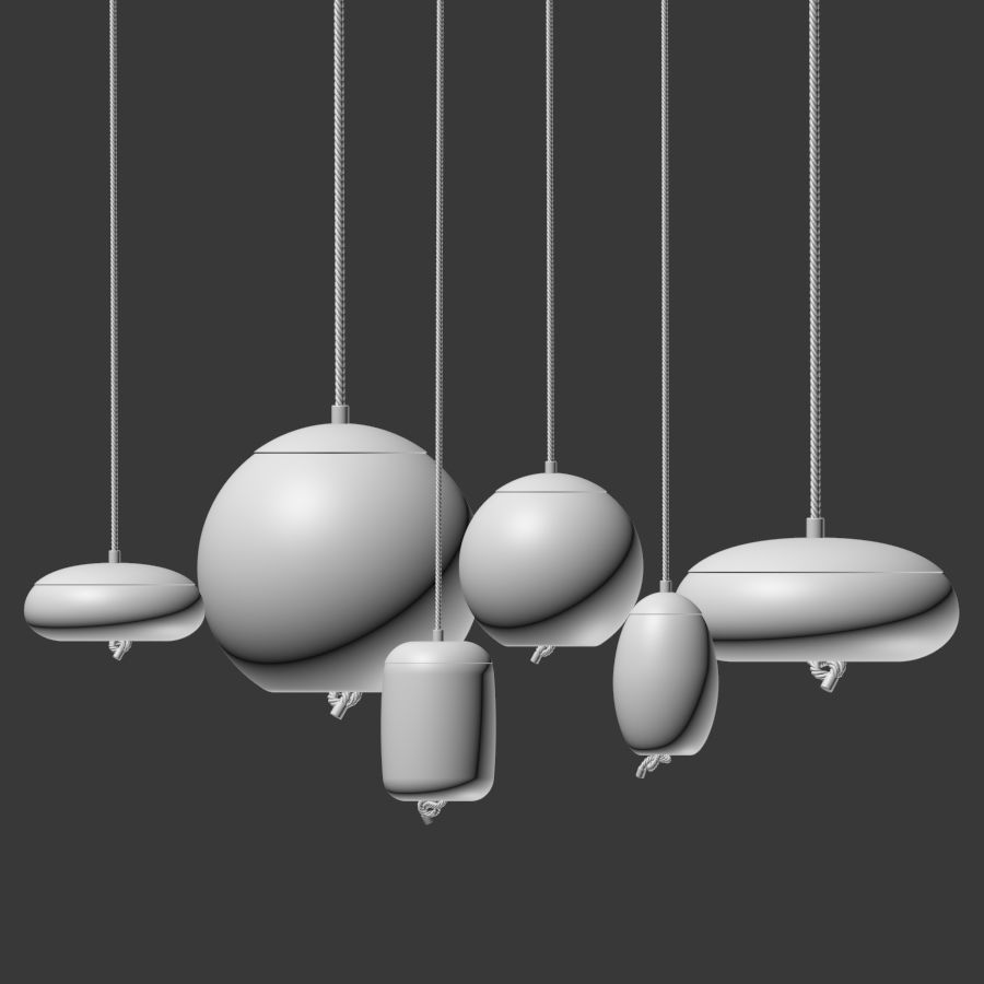 Brokis Knot Small Glass Pendant 3D model_1