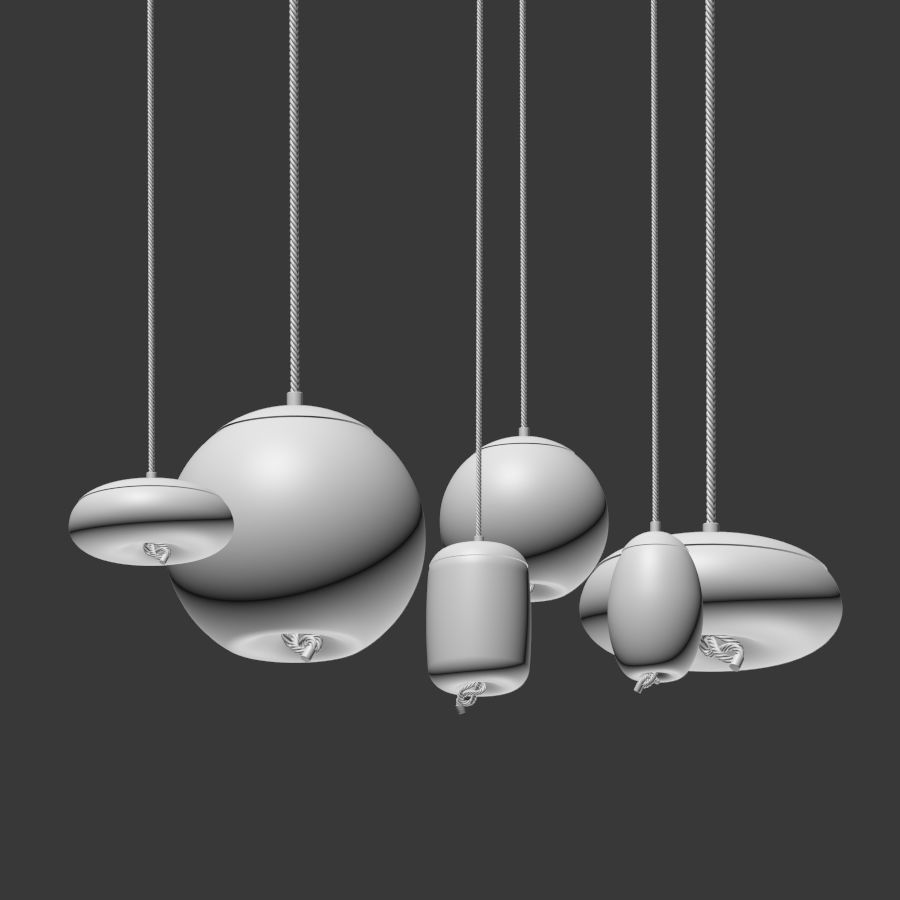 Brokis Knot Small Glass Pendant 3D model_3