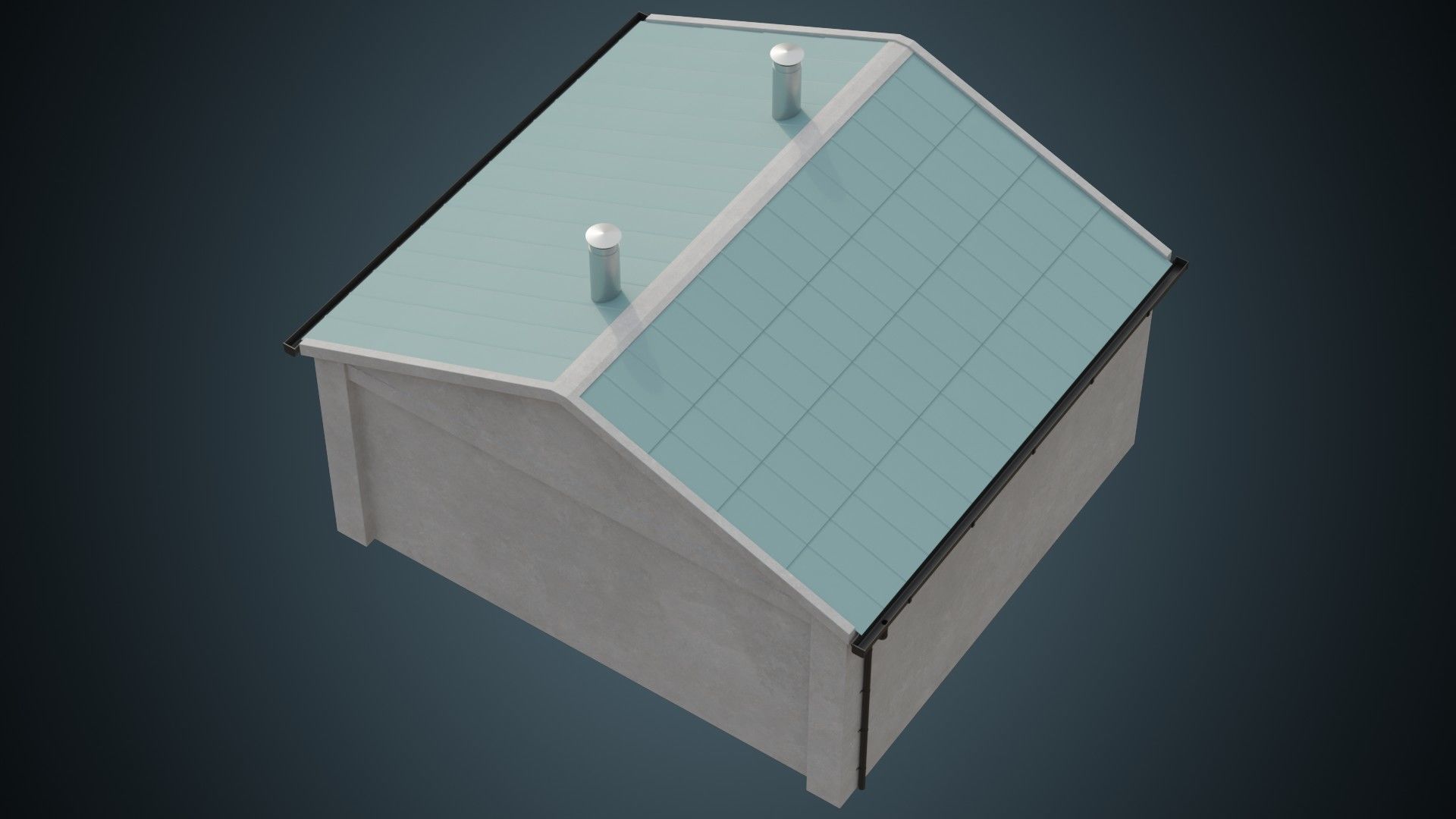 Building 1A Low-poly 3D model_2