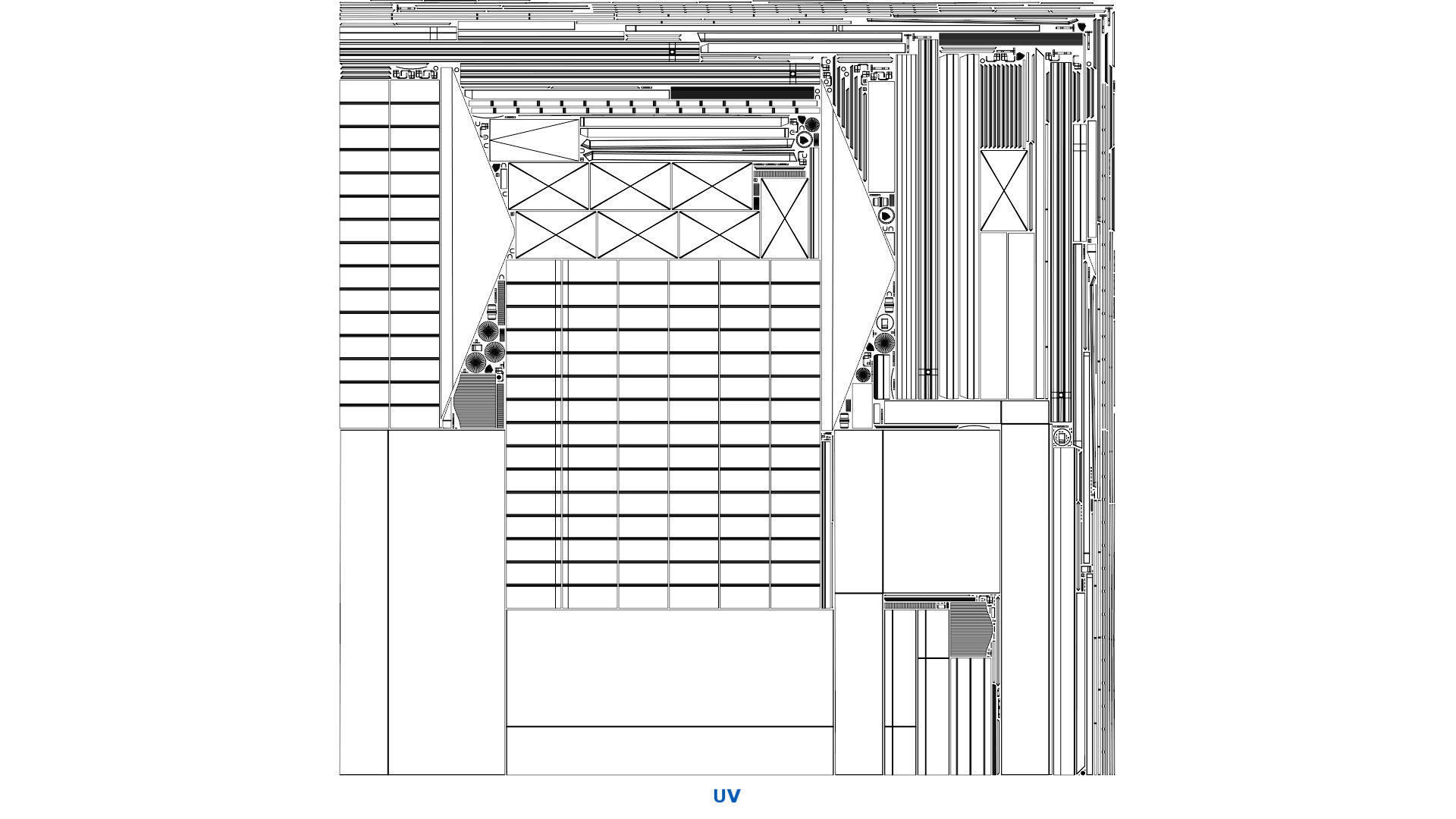 Building 1A Low-poly 3D model_11