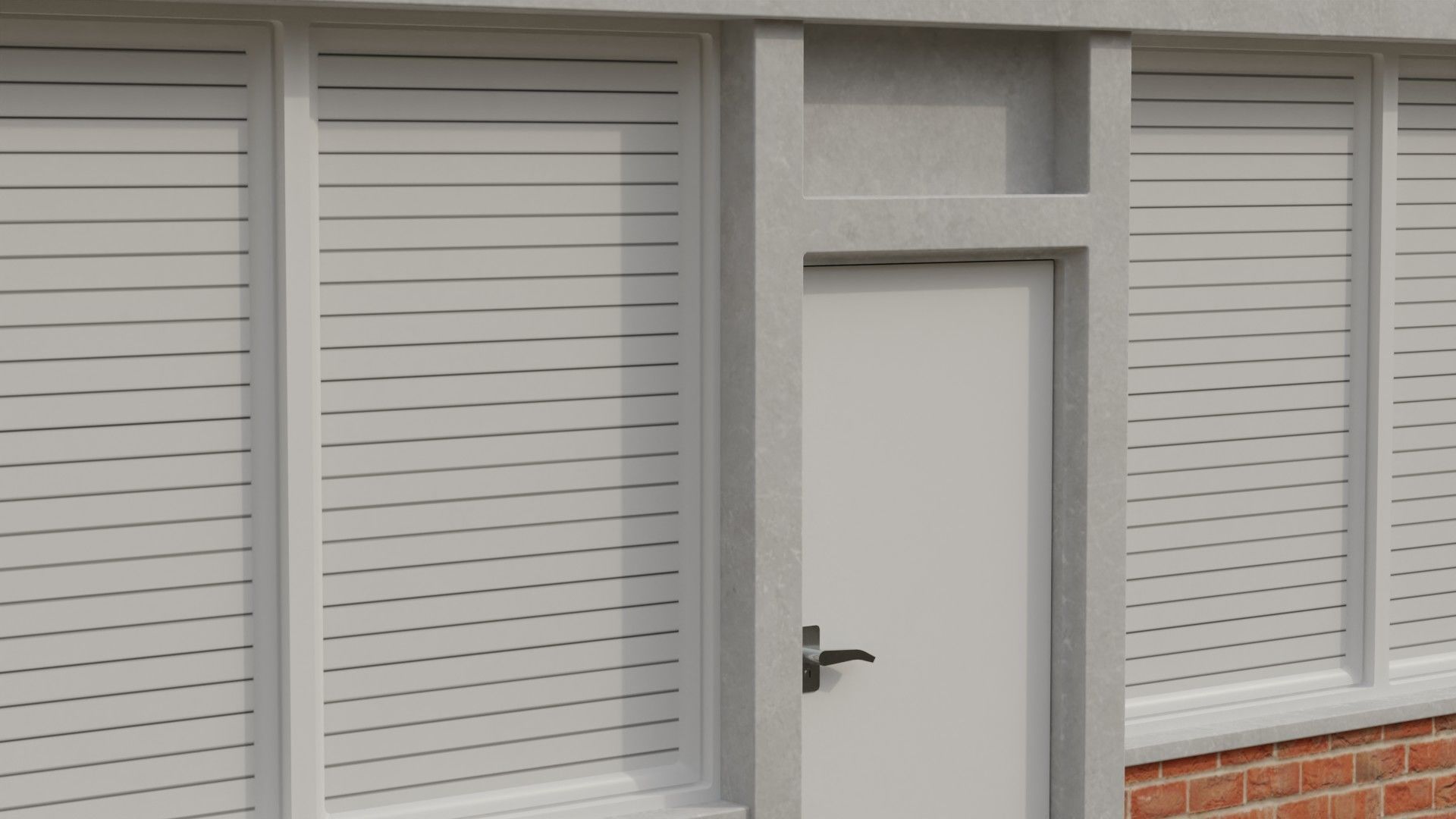 Building 1A Low-poly 3D model_5