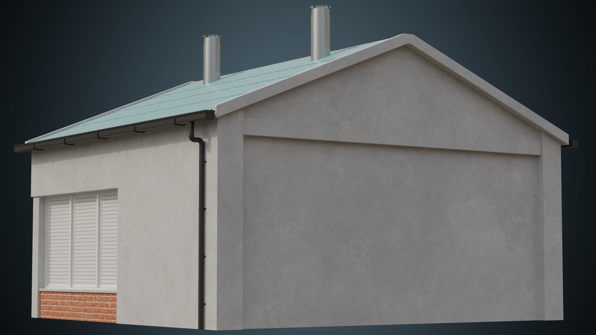 Building 1A Low-poly 3D model_3