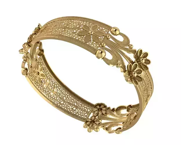 Fancy Woman Bangle 3D model