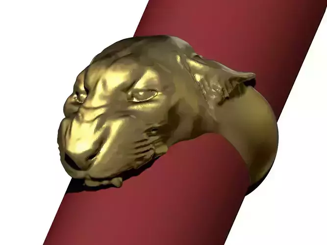 Super Best Top Tiger Puma Cat Jewel Ring 3d model