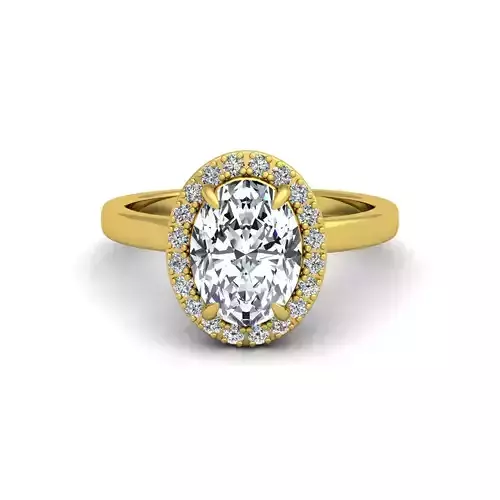 Ovel Halo Ring 3d model Print 