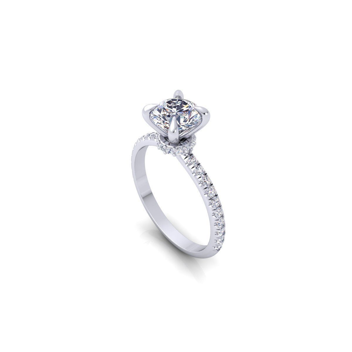 Solitaire Ring 3d model Print 3D print model_15