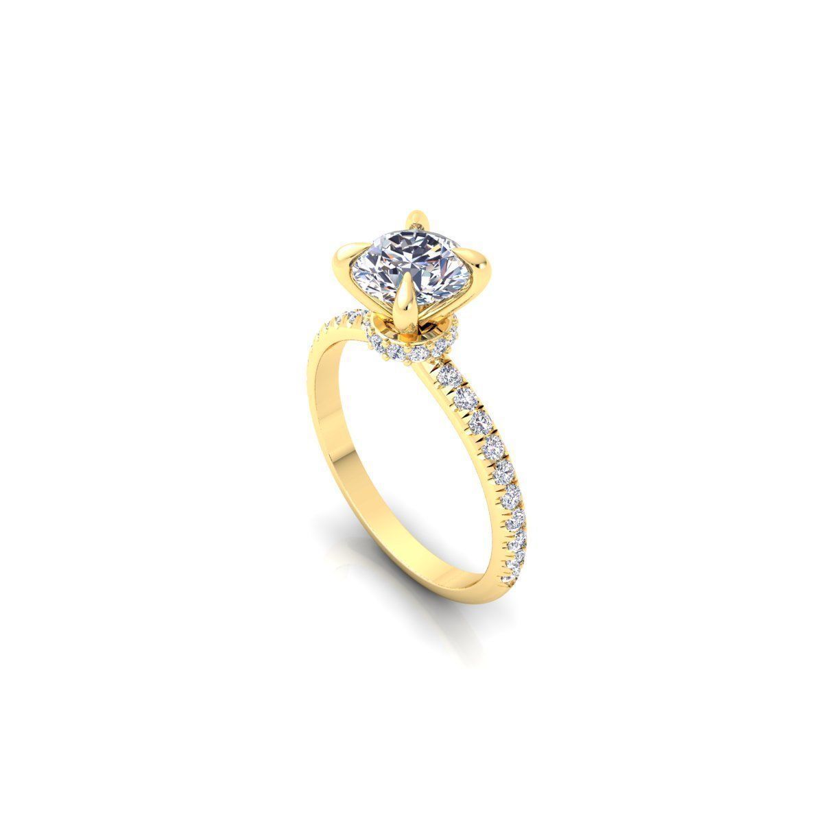 Solitaire Ring 3d model Print 3D print model_13