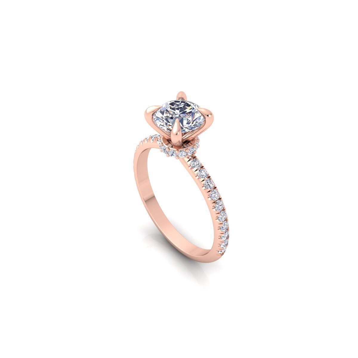 Solitaire Ring 3d model Print 3D print model_14
