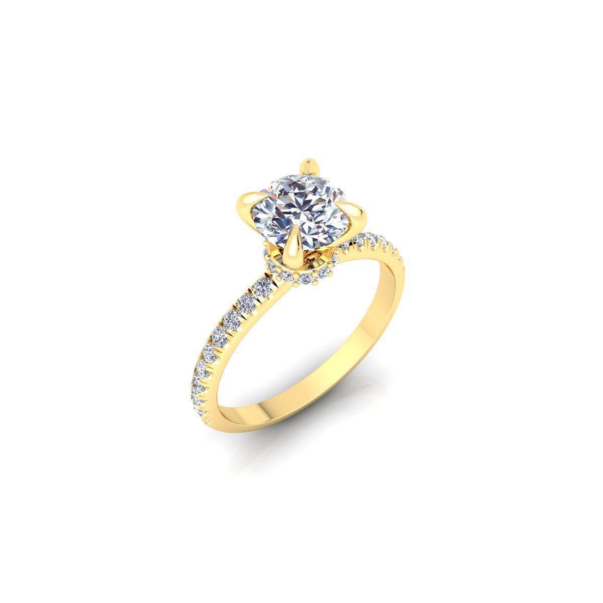 Solitaire Ring 3d model Print 3D print model_10