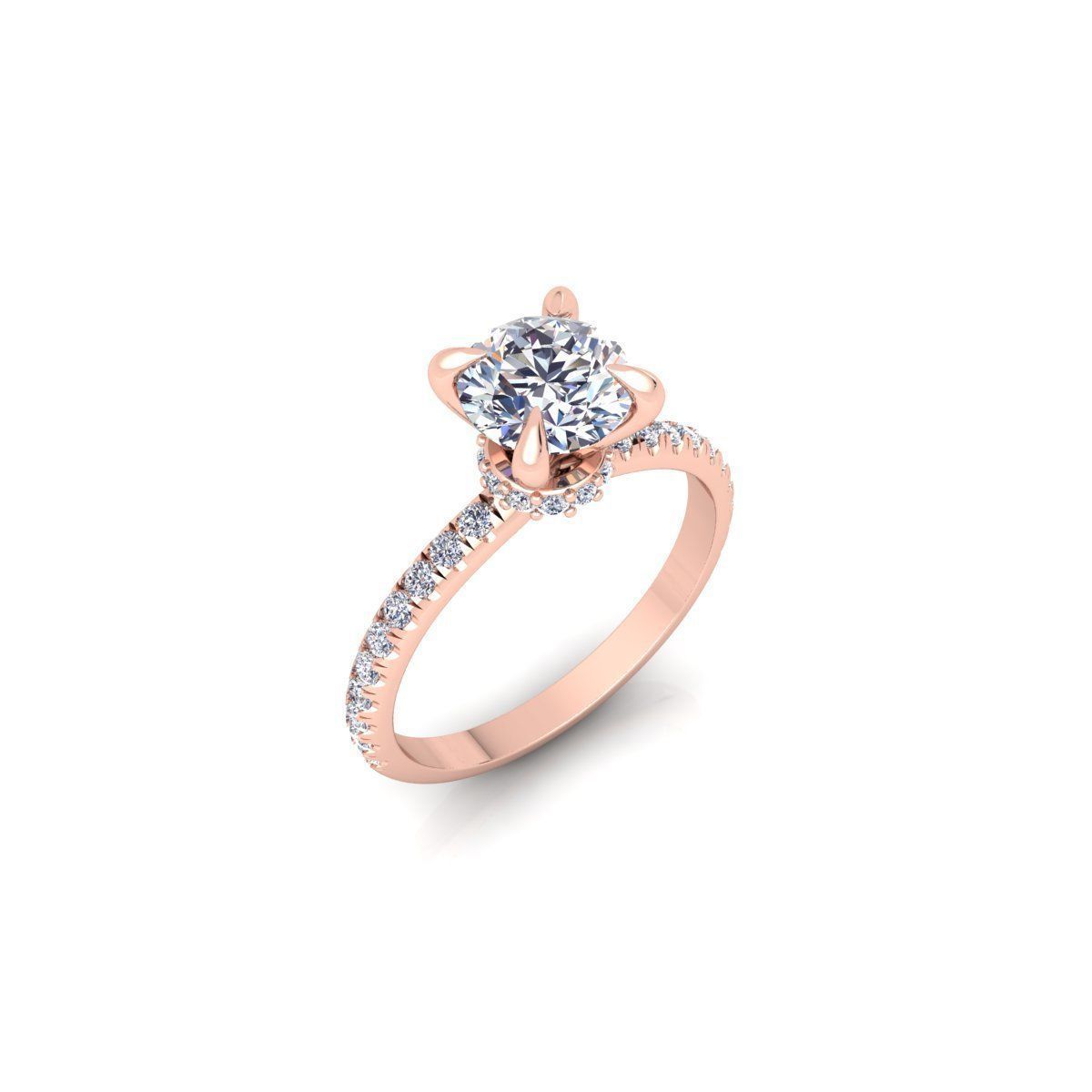Solitaire Ring 3d model Print 3D print model_11