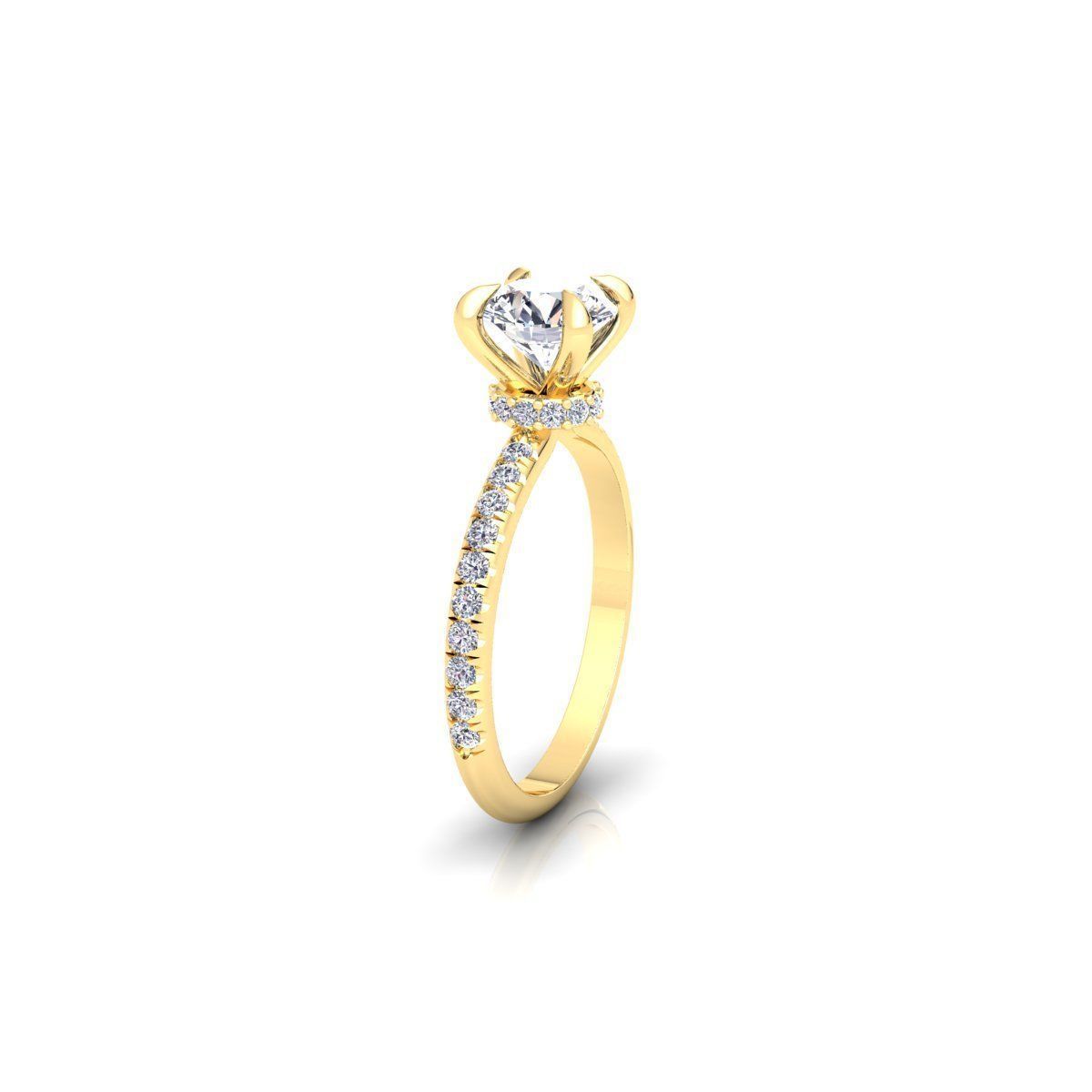 Solitaire Ring 3d model Print 3D print model_4