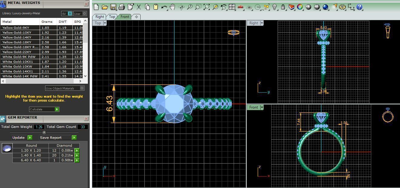 Solitaire Ring 3d model Print 3D print model_3