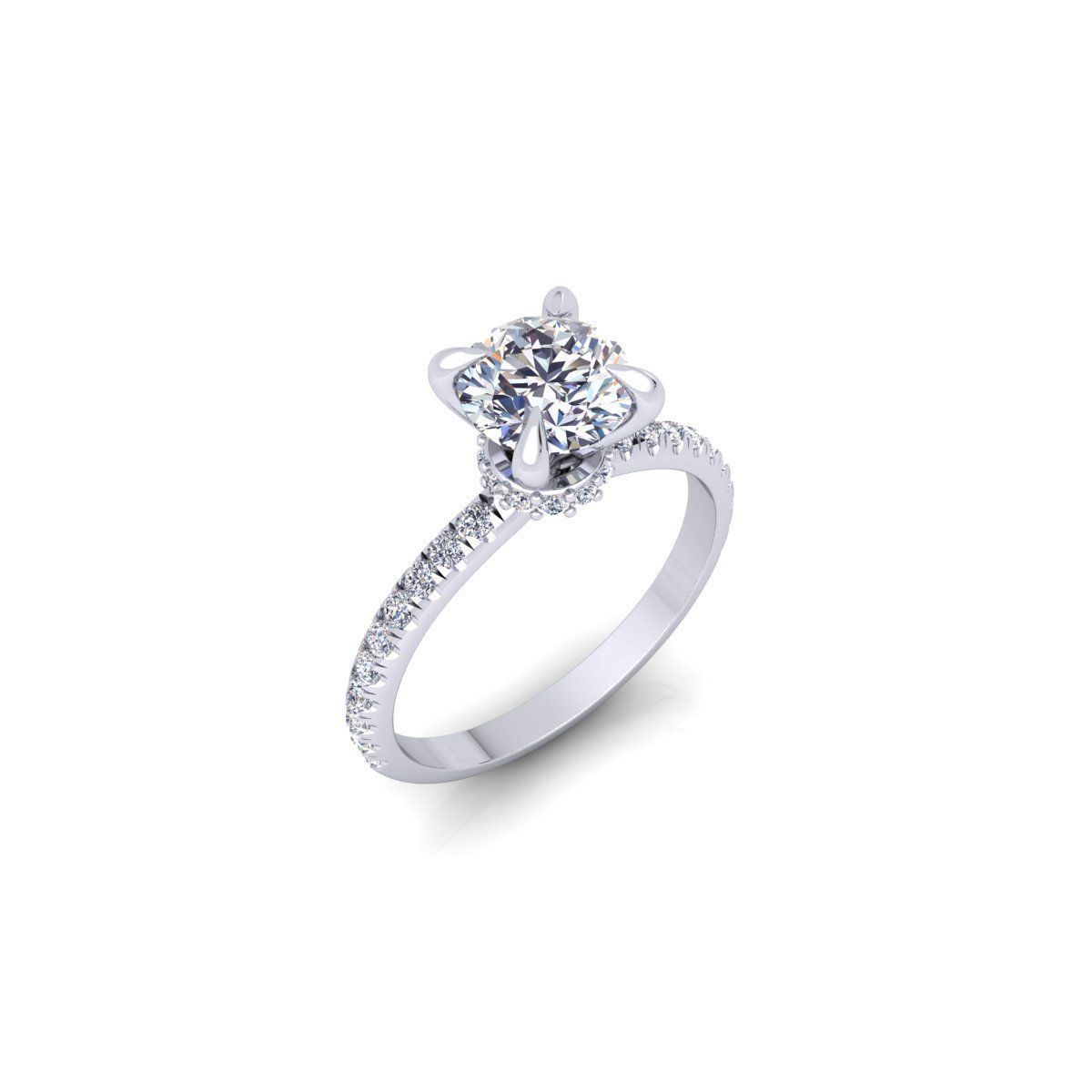 Solitaire Ring 3d model Print 3D print model_12