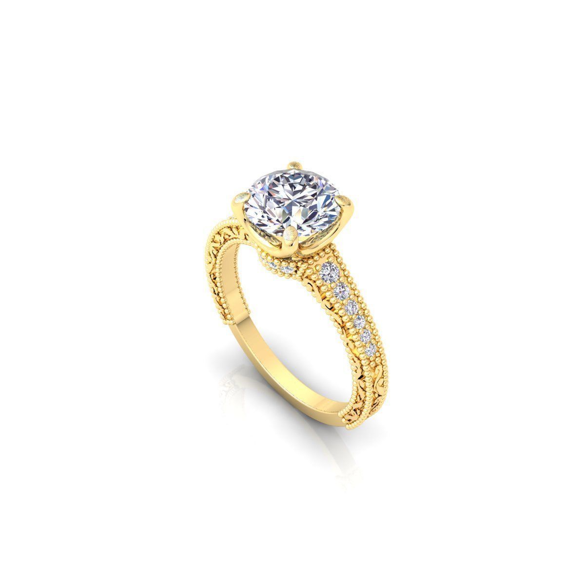 Enagagement Ring 3d Model Print 3D print model_12