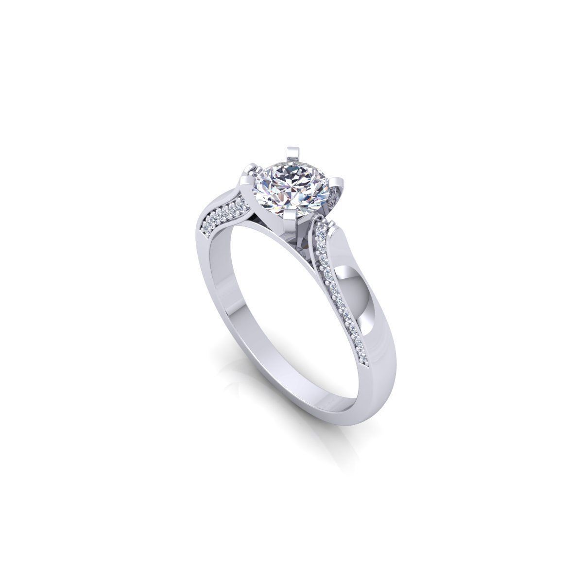 Engagement Ring 3d Model 3D print model_15