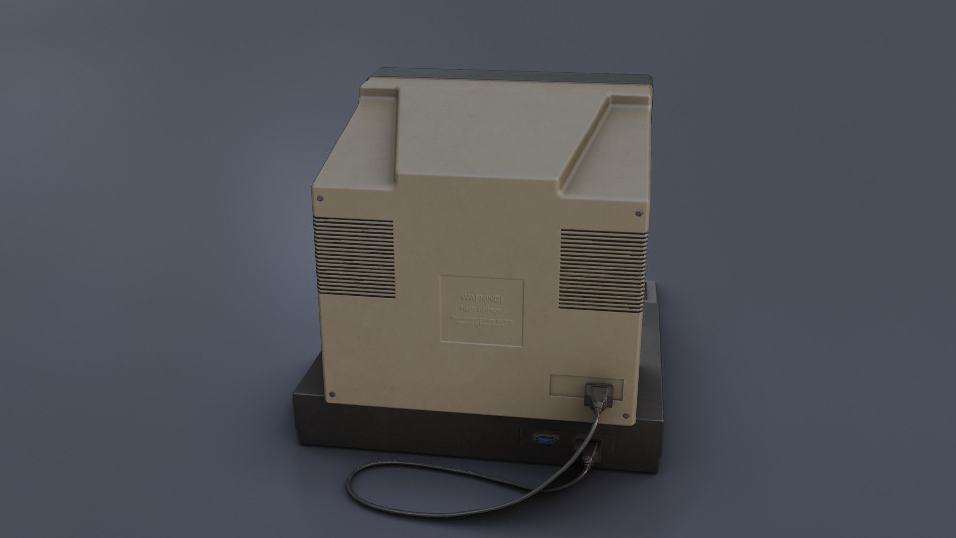Old Home Computer - Microcomputer Low-poly 3D model_21