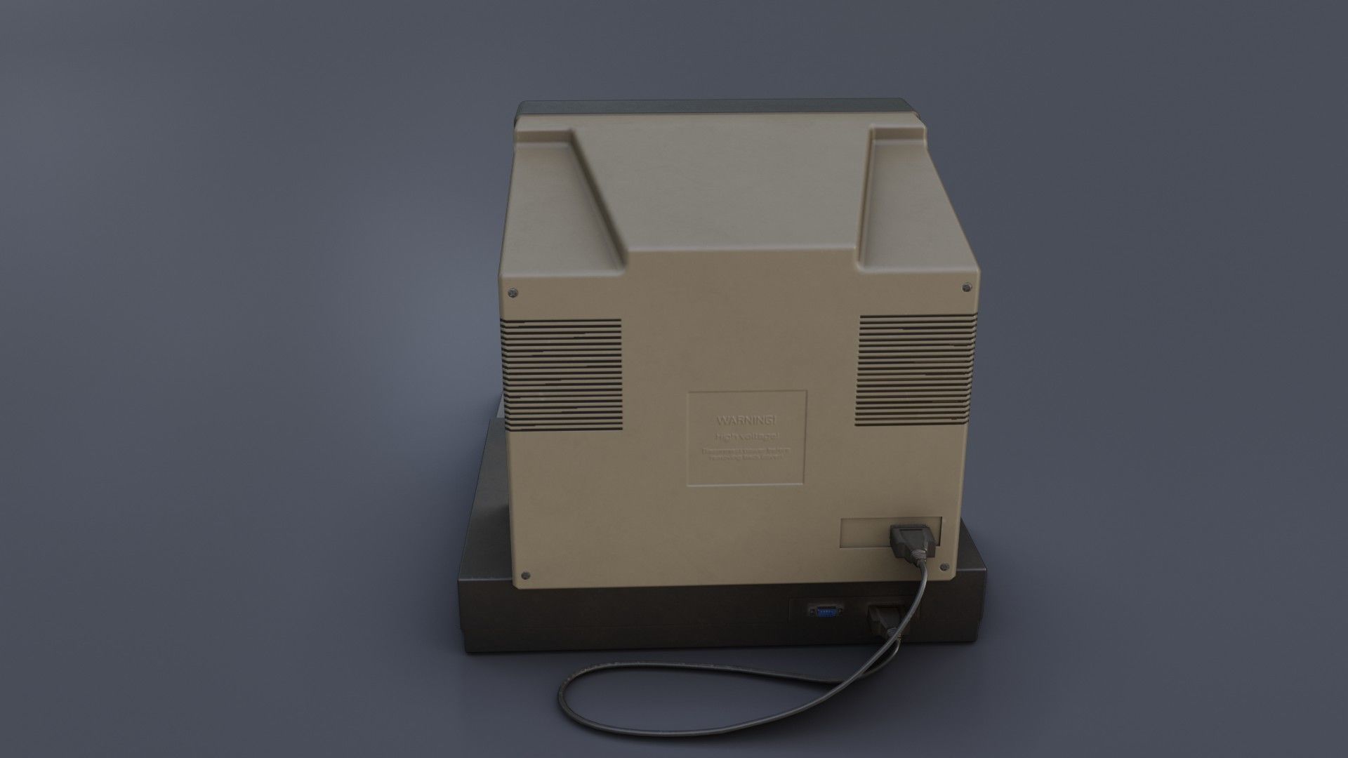 Old Home Computer - Microcomputer Low-poly 3D model_20