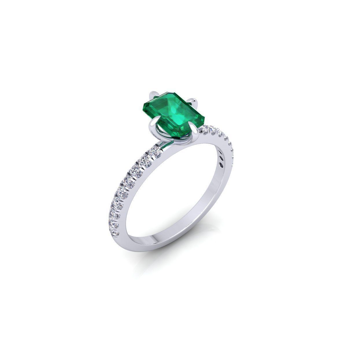 Woman Engagement Ring 3d Model Print 3D print model_11