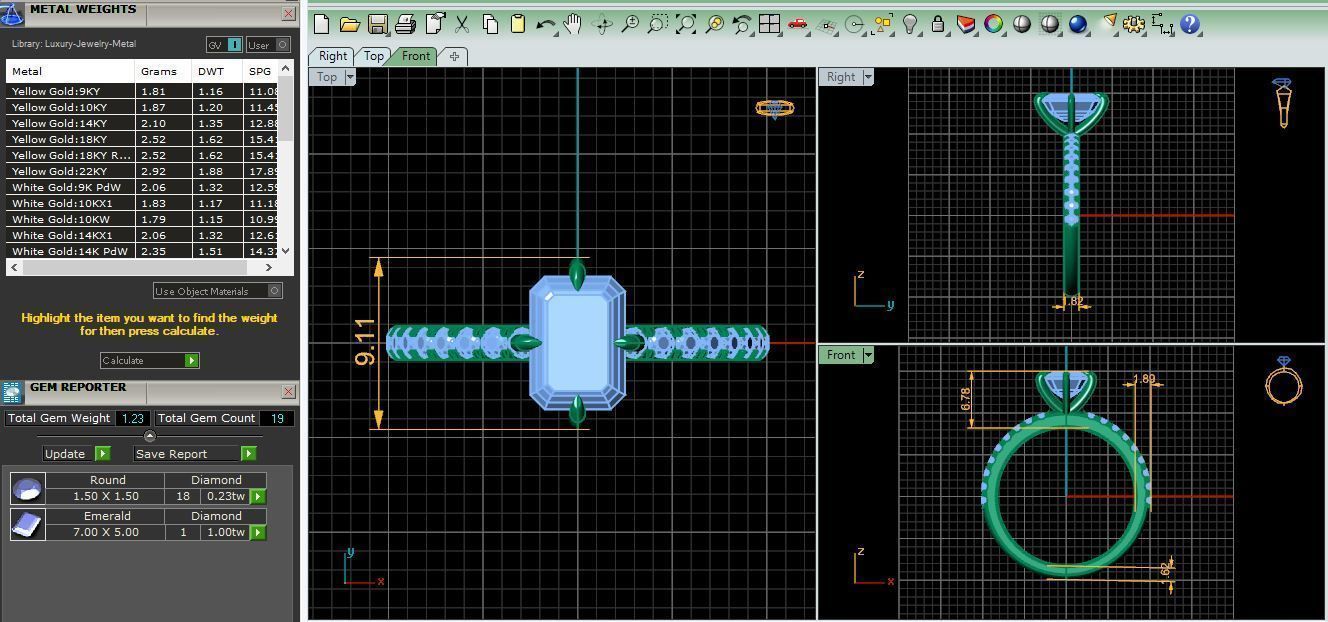 Woman Engagement Ring 3d Model Print 3D print model_3