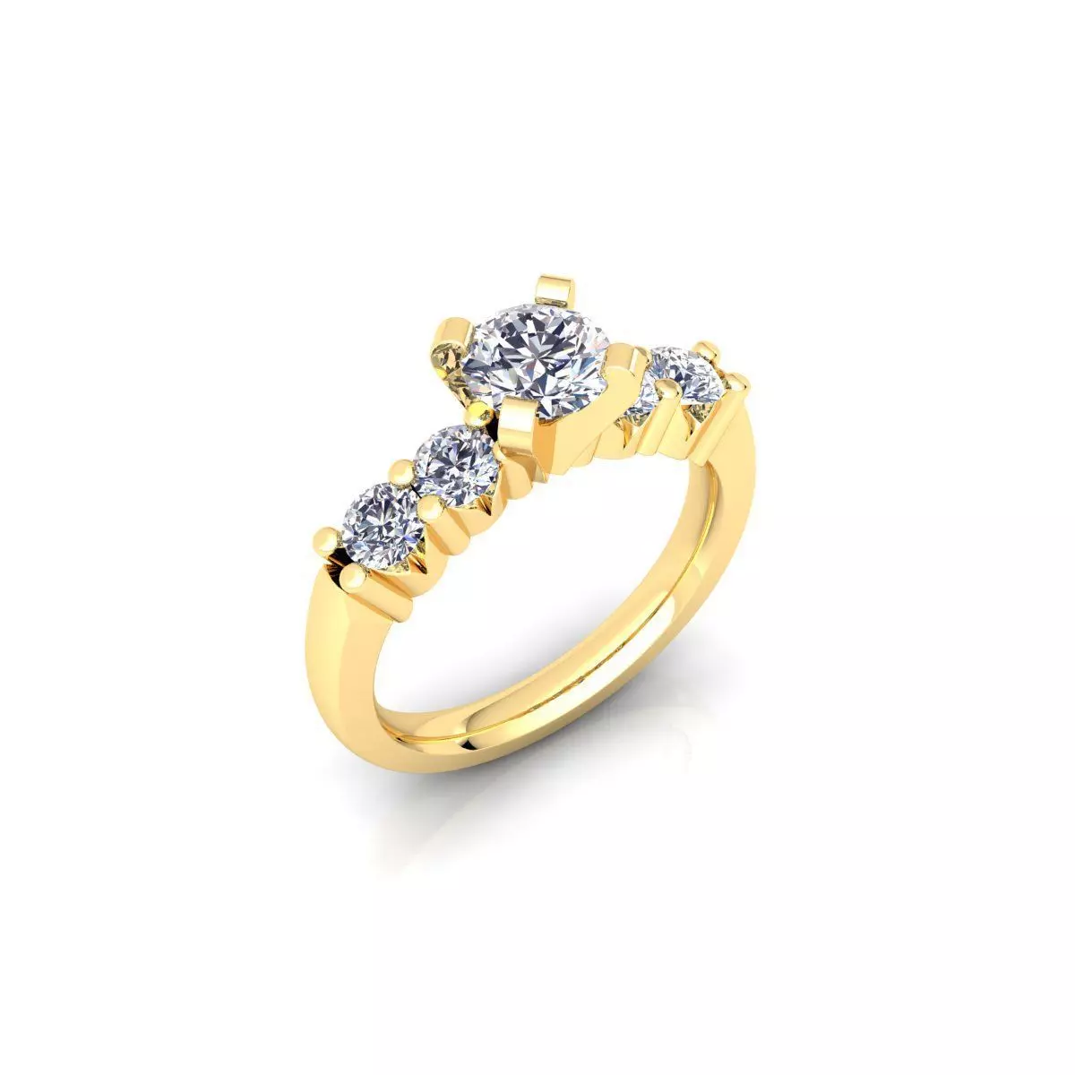 Five Stone Ring 63 3D print model_0