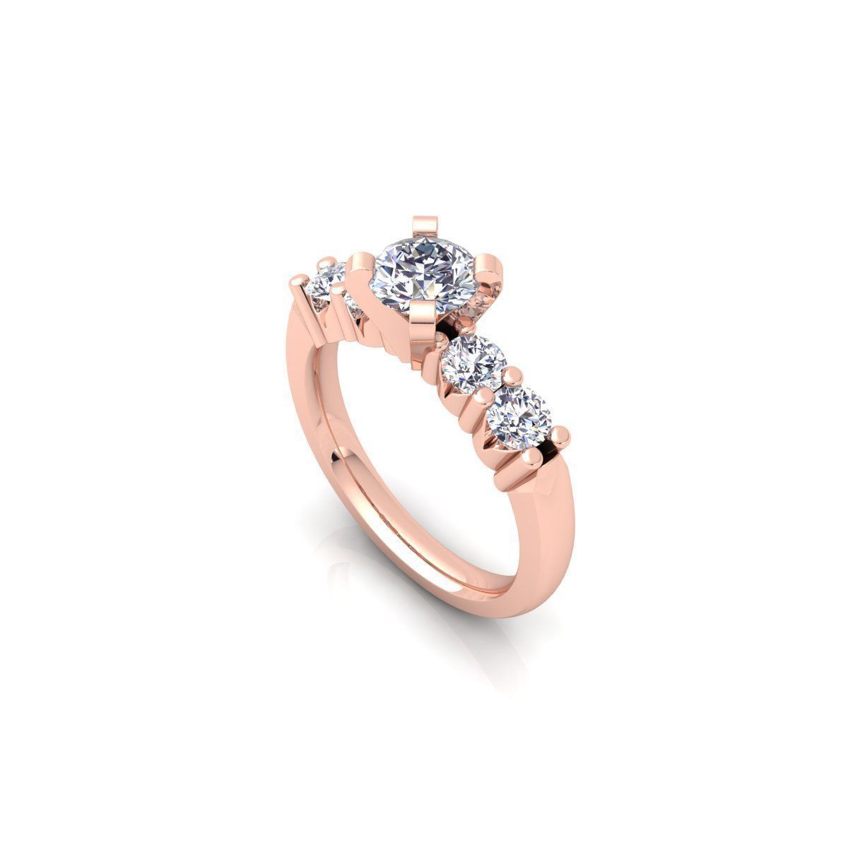 Five Stone Ring 63 3D print model_11