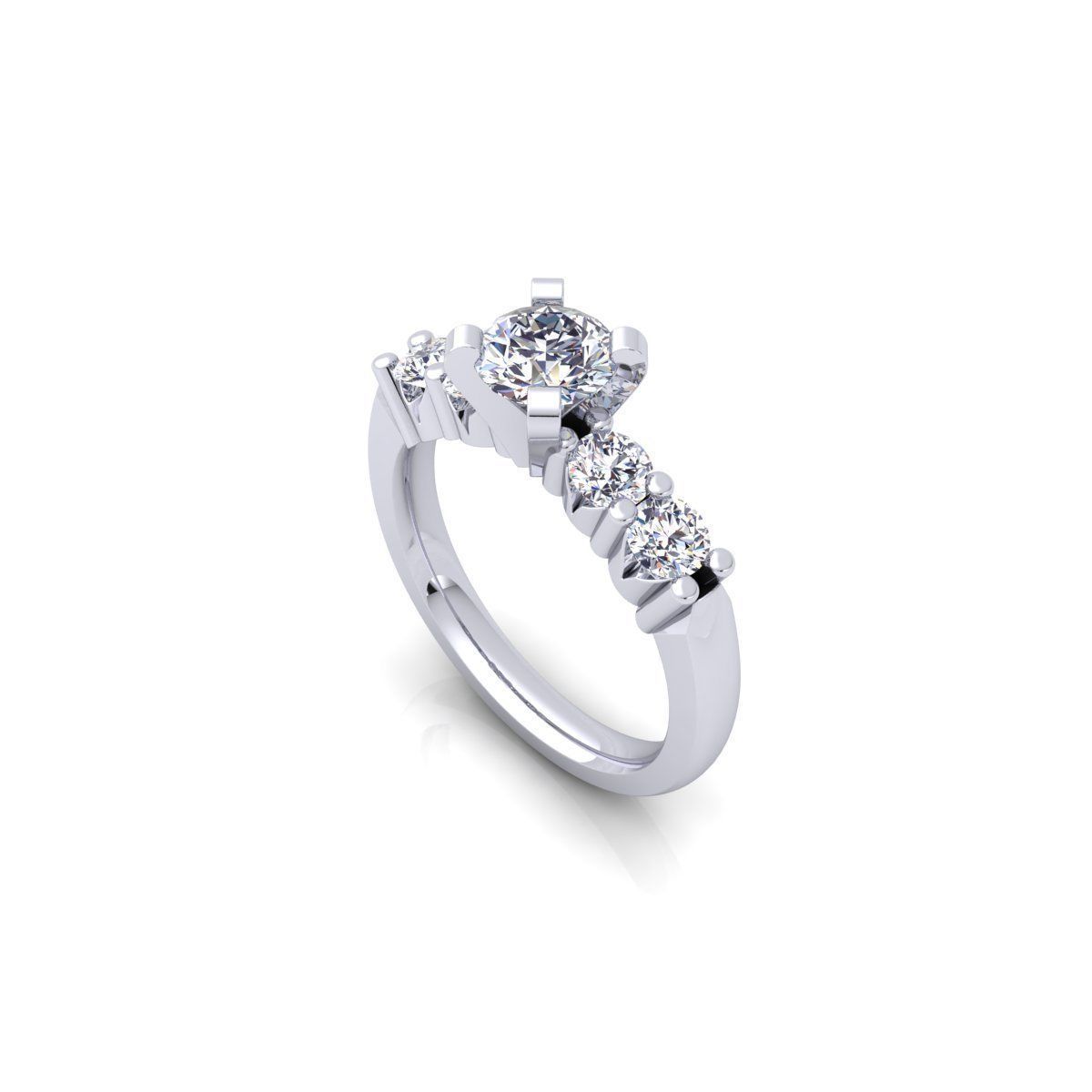 Five Stone Ring 63 3D print model_12