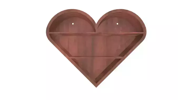 Heart Shelf STL File CNC 3D Printer