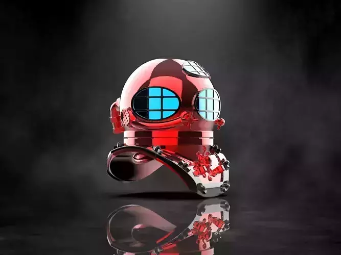 Commercial Diving Helmet Concept Hydra 3D print model