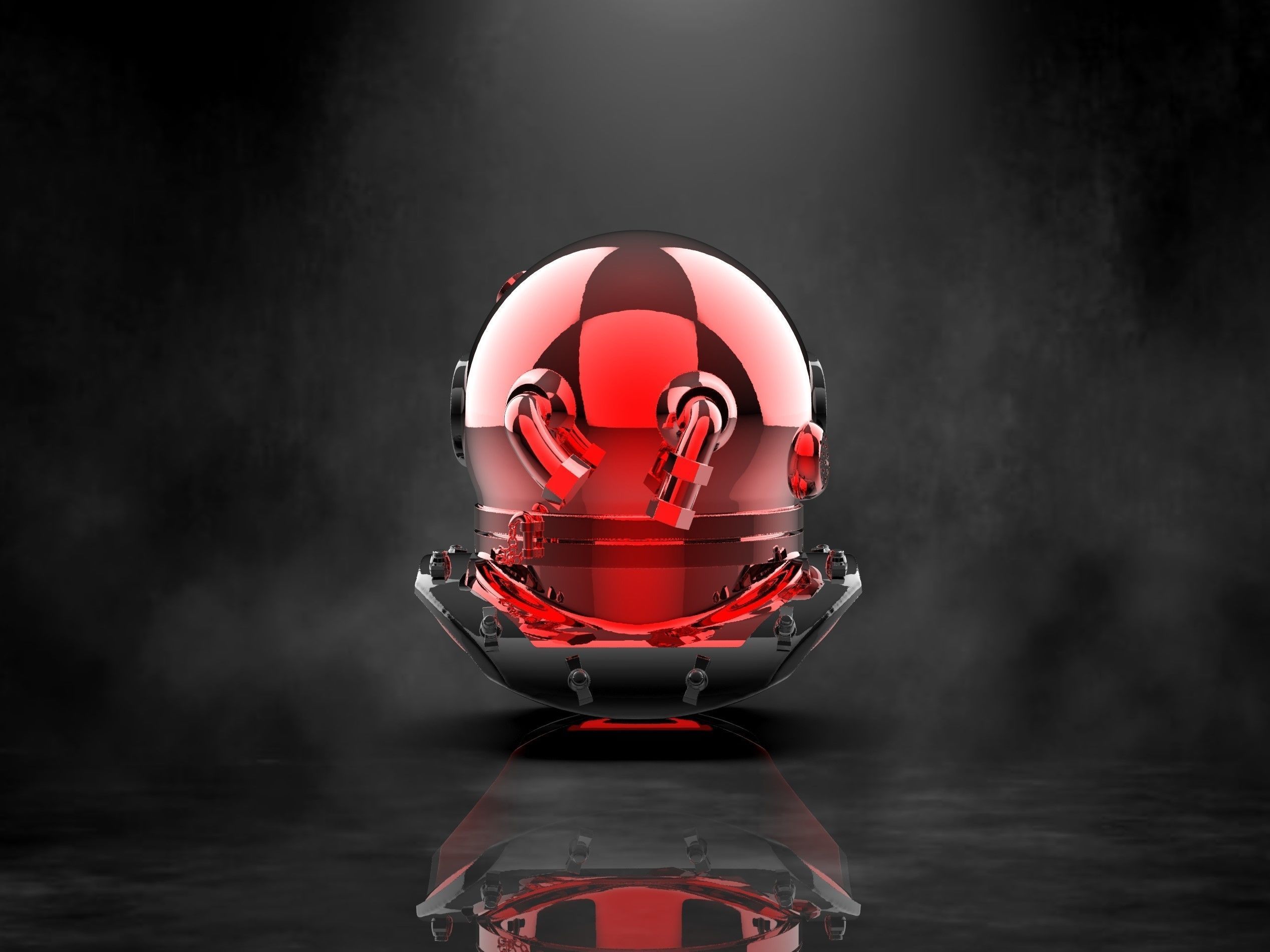 Commercial Diving Helmet Concept Hydra 3D print model_4