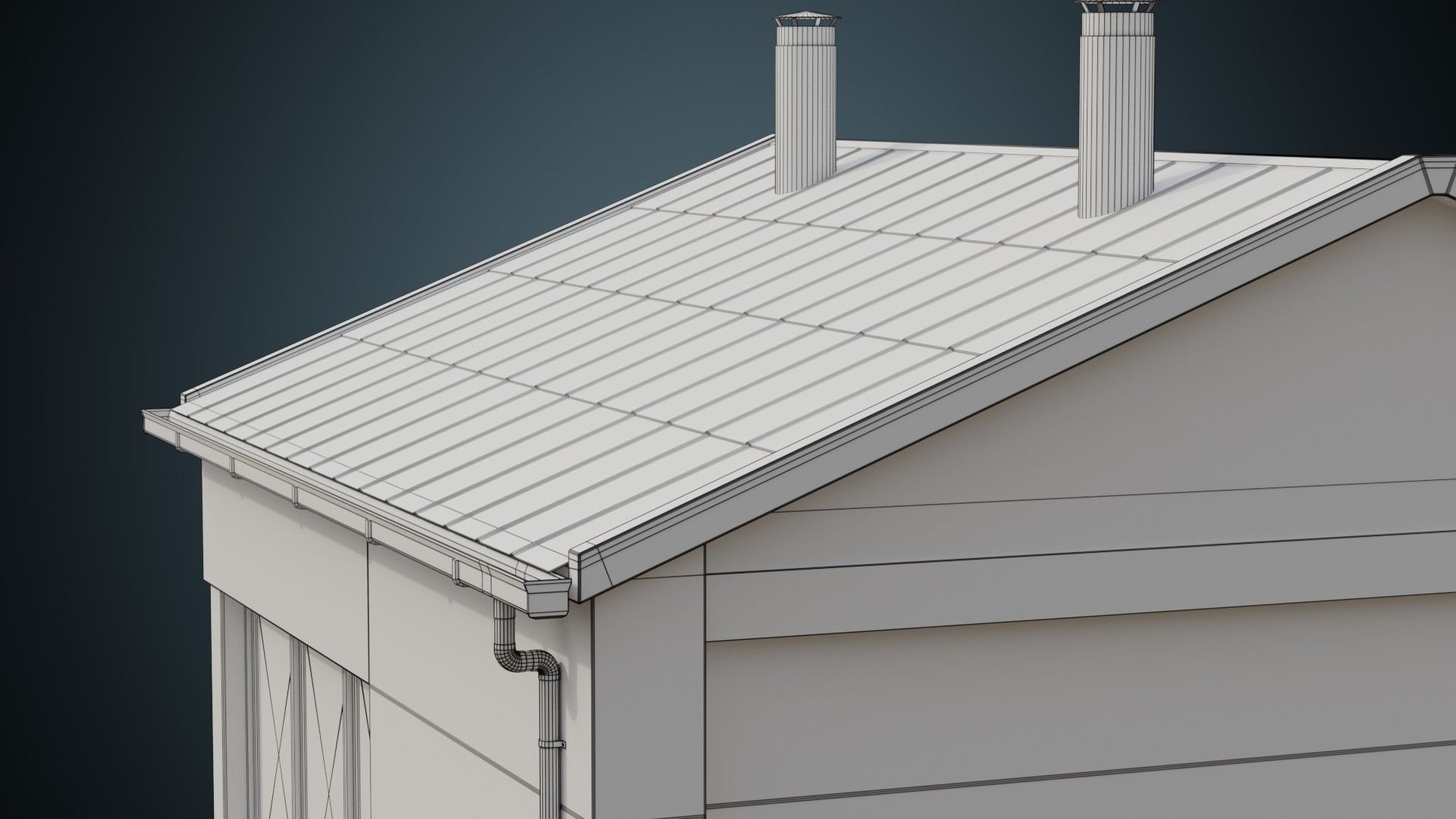 Building 1B Low-poly 3D model_10