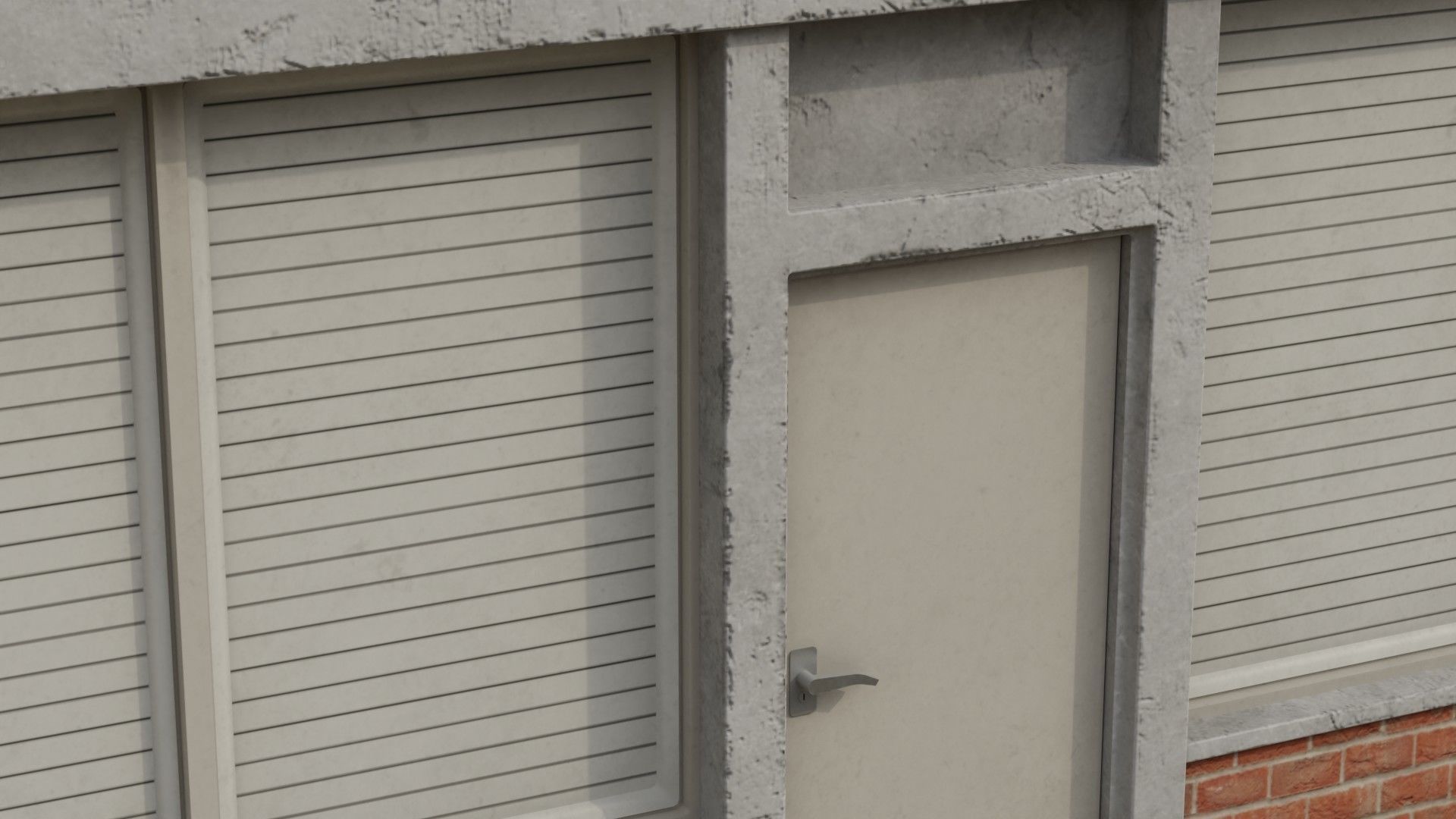 Building 1B Low-poly 3D model_5