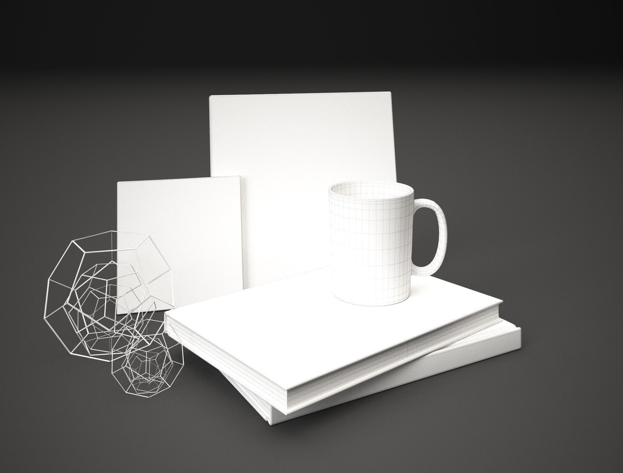 Decor Set 3D model_1