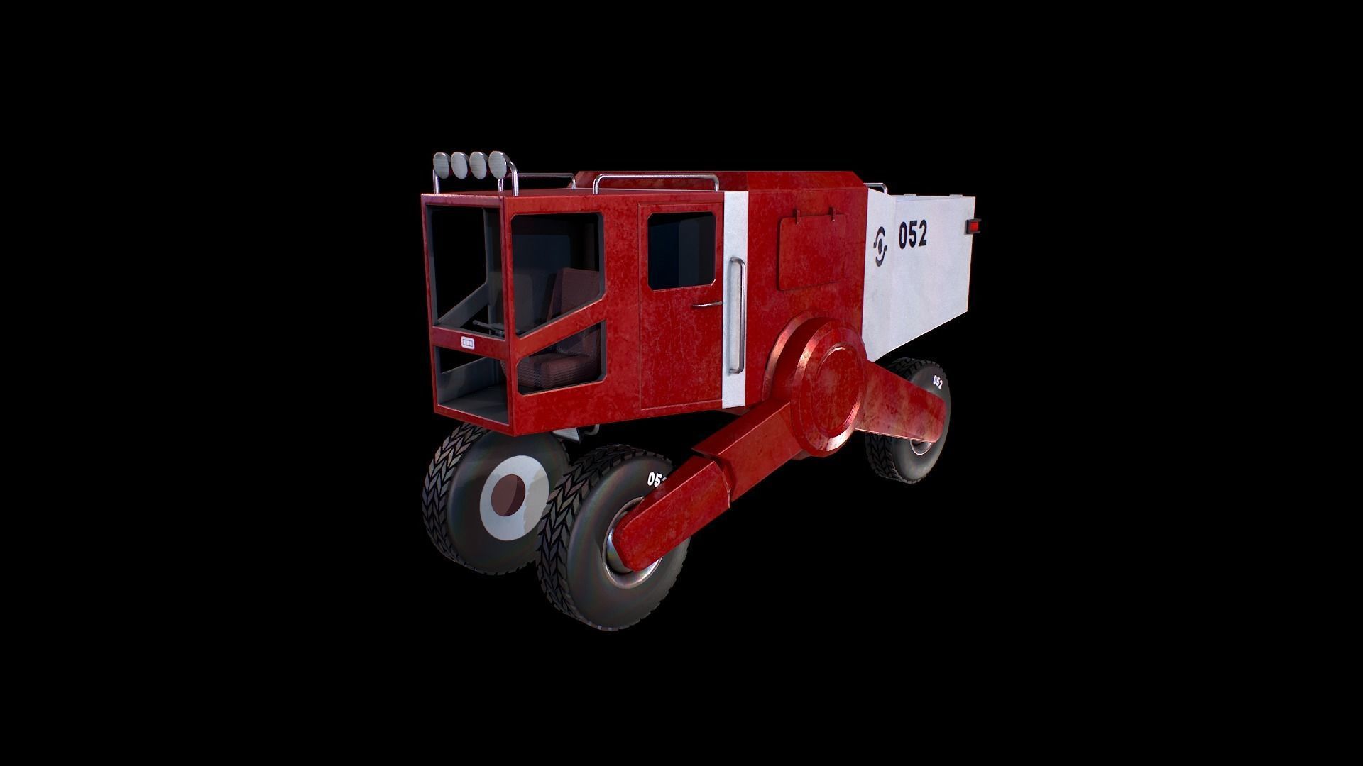 Futuristic Truck - Gest Low-poly 3D model_1