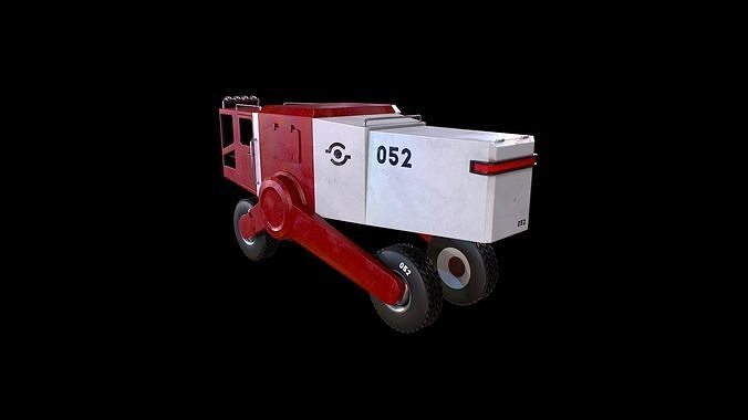 Futuristic Truck - Gest Low-poly 3D model 5