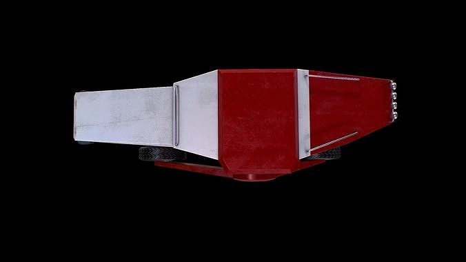 Futuristic Truck - Gest Low-poly 3D model 7