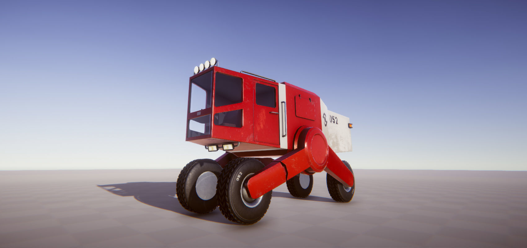 Futuristic Truck - Gest Low-poly 3D model_13