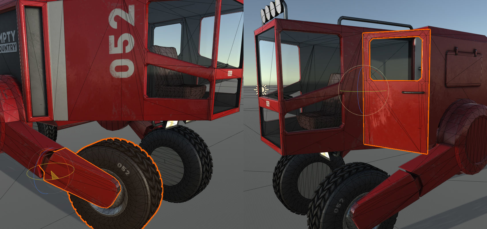 Futuristic Truck - Gest Low-poly 3D model_14