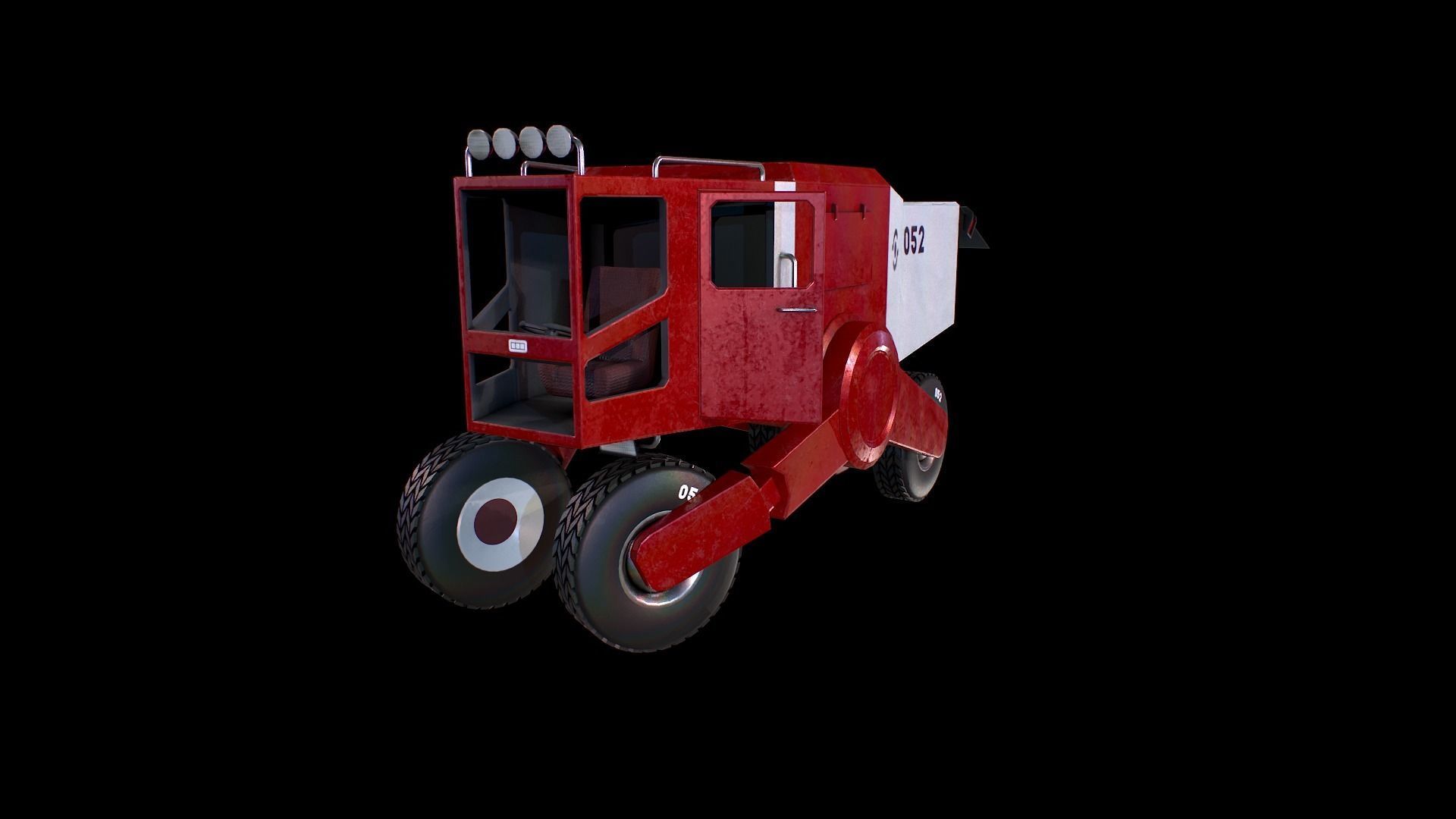 Futuristic Truck - Gest Low-poly 3D model_8